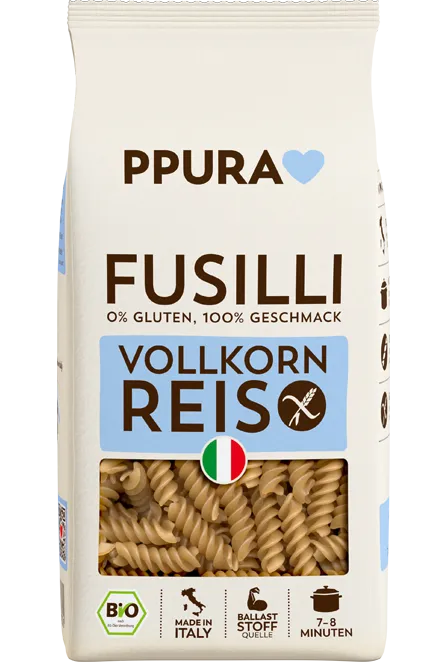 ppura-pasta-fusilli-vollkornreis-nudeln-glutenfrei image 1