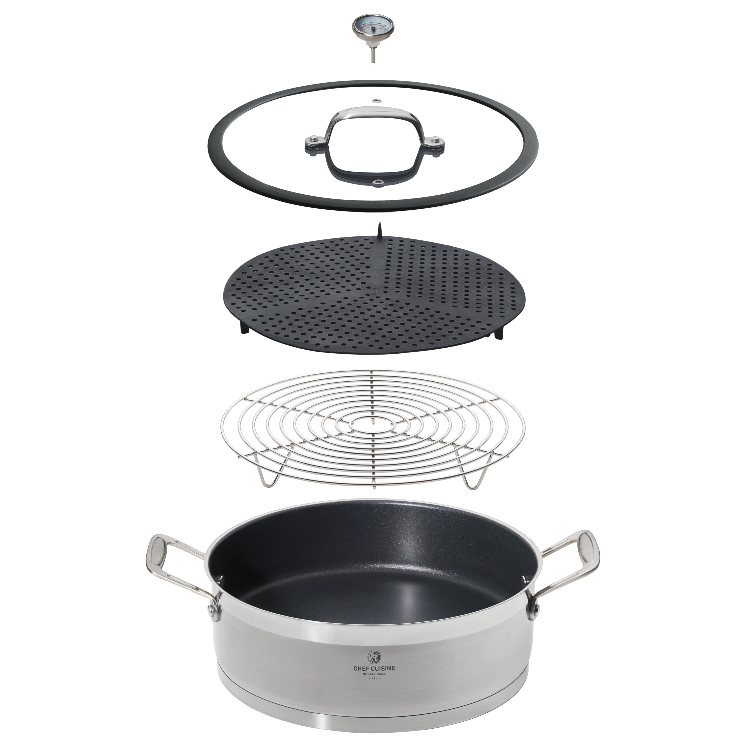 chef-cuisine-br-ter-servierpfanne-28-cm-dampfgarer-teflon image 2