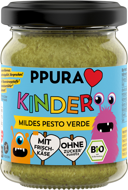 ppura-kinder-pesto-verde-sauce-mild-basilikum image 1