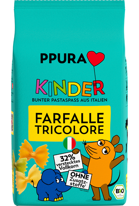 ppura-kinder-farfalle-tricolore-nudeln-bunt image 1