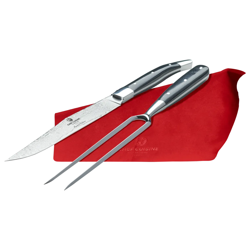 chef-cuisine-damast-tranchier-besteck-2-tlg-pakkaholz-67-lagen image 1