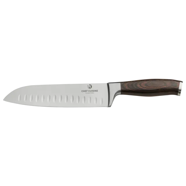 chef-cuisine-pakkaholz-santokumesser-holzgriff-edelstahl image 1