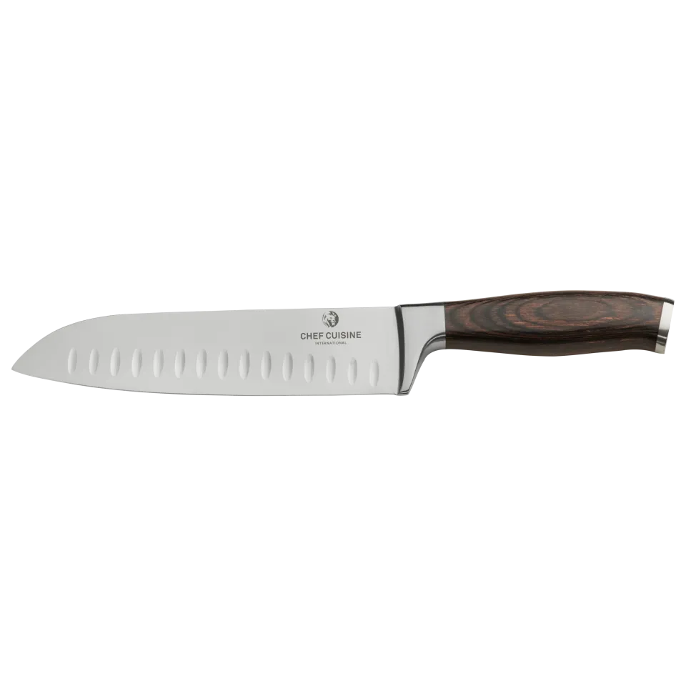 chef-cuisine-pakkaholz-santokumesser-holzgriff-edelstahl image 1