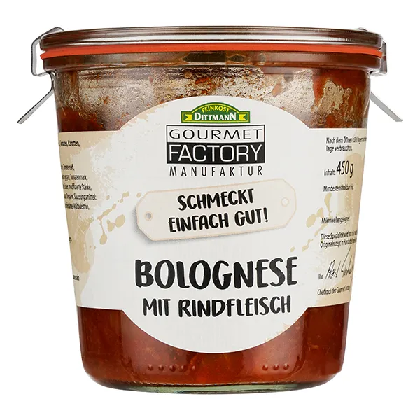 gourmet-factory-bolognese-mit-rindfleisch-sauce-im-weckglas image 1