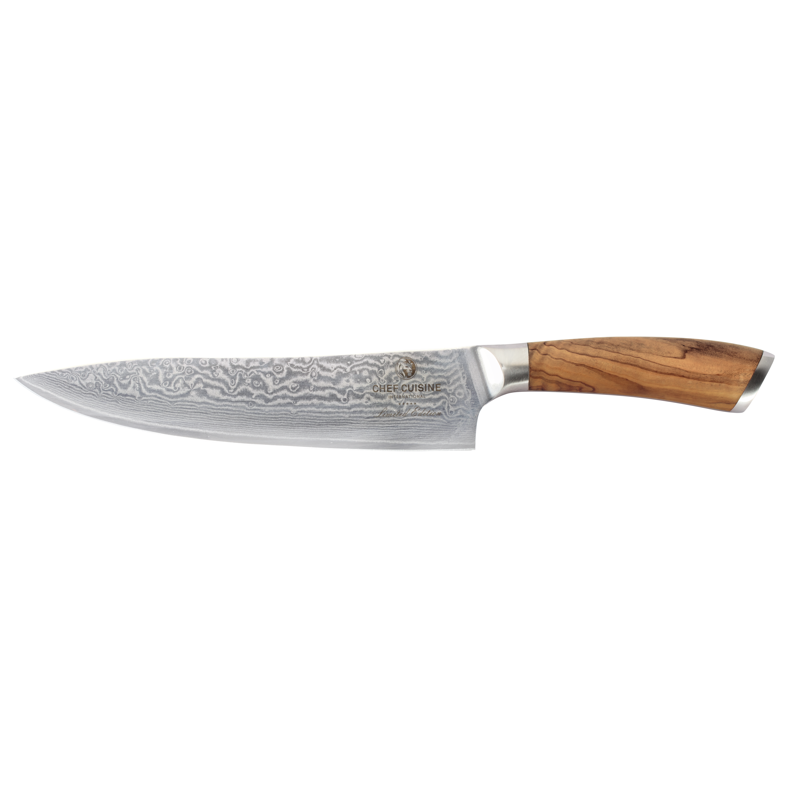 chef-cuisine-damast-chefmesser-mit-67-lagiger-klinge-und-griff-aus-olivenholz image 1