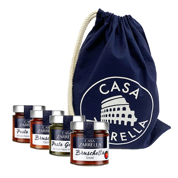 casa-zarrella-pesto-bruschetta-geschenkset-4er-mit-beutel image 1