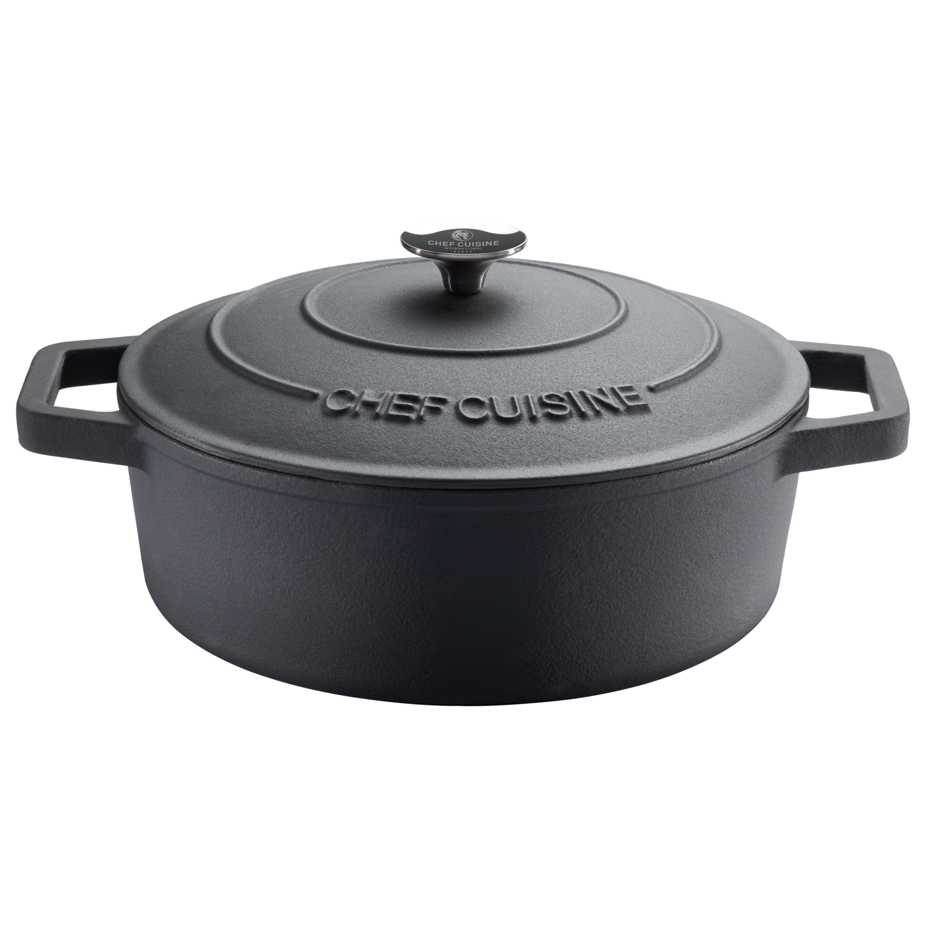 chef-cuisine-gusseisen-schmorpfanne-28-cm-emailliert-mit-deckel image 2
