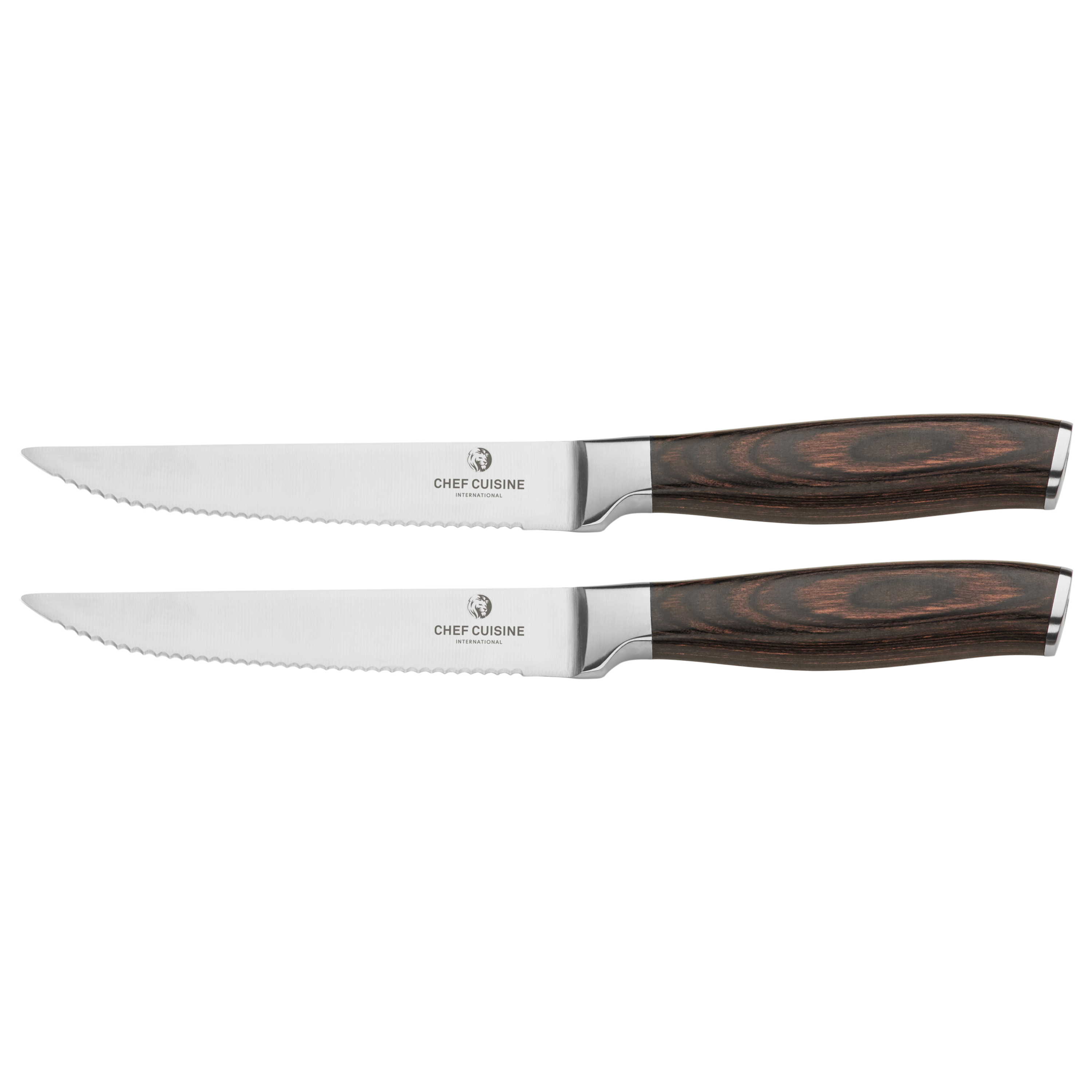 chef-cuisine-pakkaholz-serie-steakmesser-2er-set-wellenschliff image 1