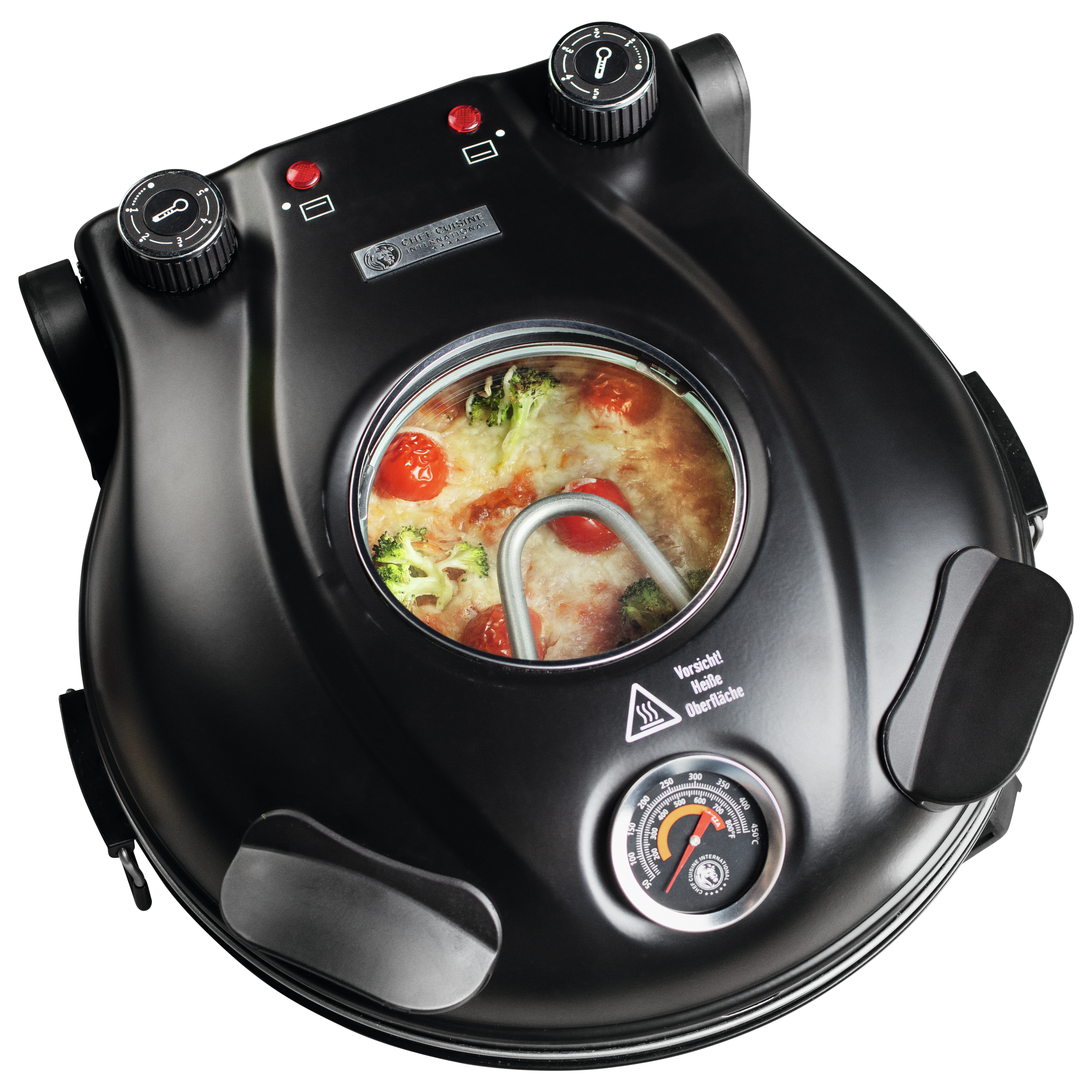 chef-cuisine-profi-gastro-pizza-maker-pizzaofen-31-cm-keramikstein image 1