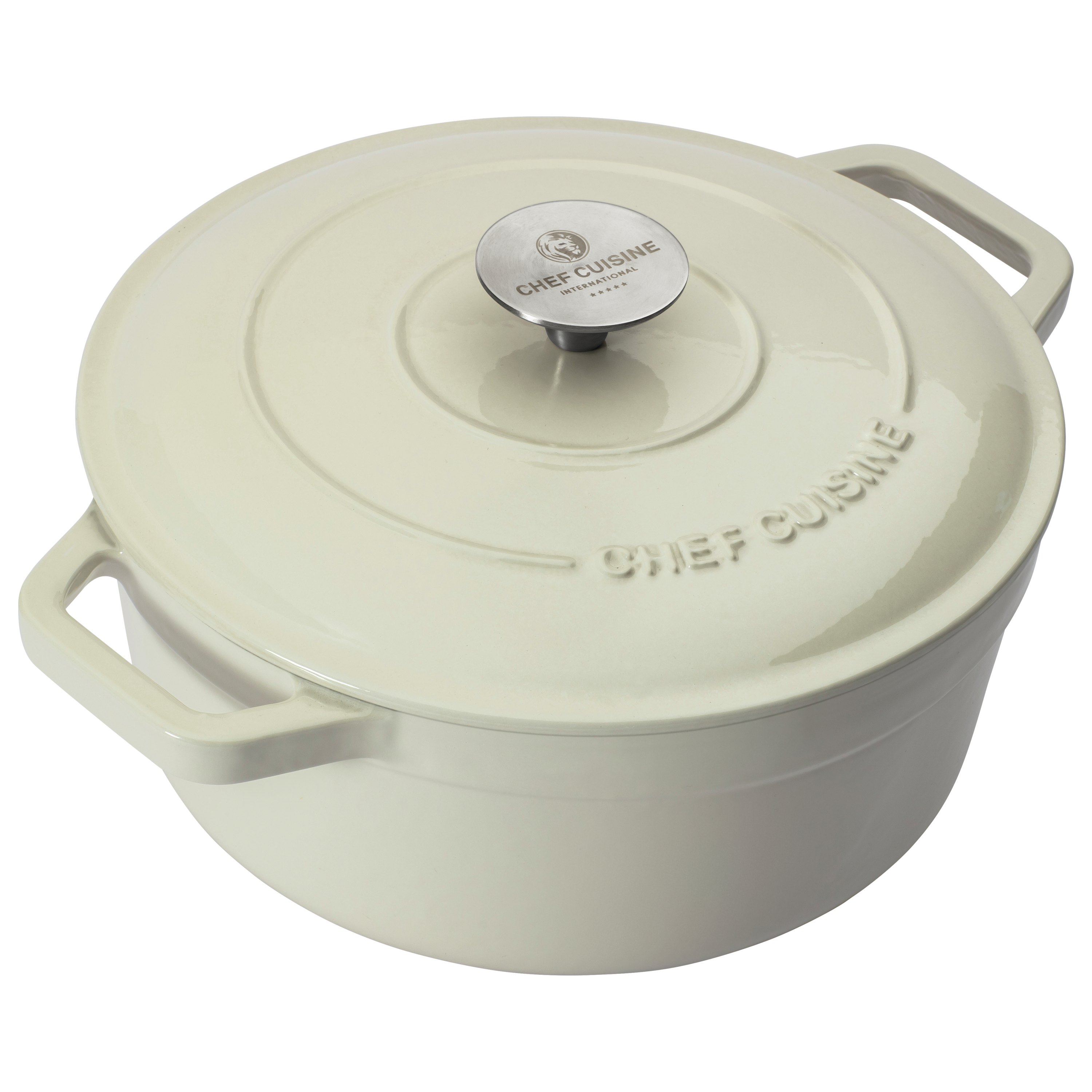 chef-cuisine-gusseisen-br-ter-24-cm-creme-emailliert-mit-deckel image 1