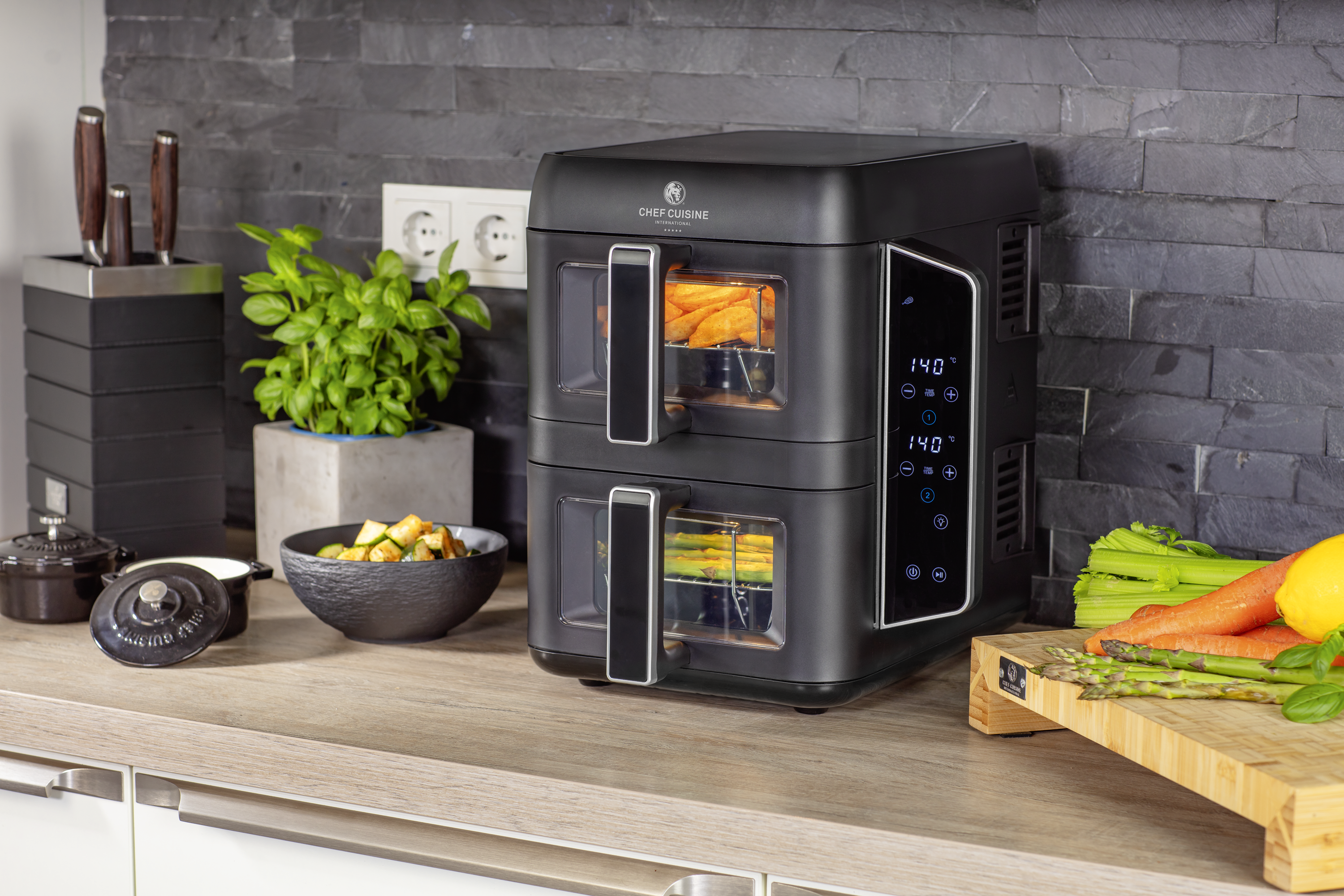 chef-cuisine-hei-luftfritteusen-air-fryer-dual-zone-9-l-sync image 4