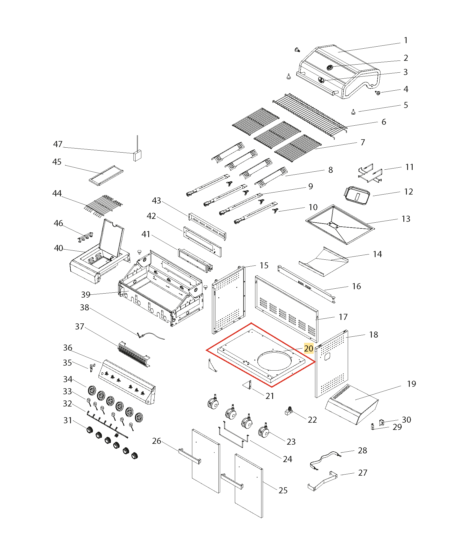 chef-cuisine-grillzubeh-r-bodenelement-f-r-4320-cc-4449-cc image 1