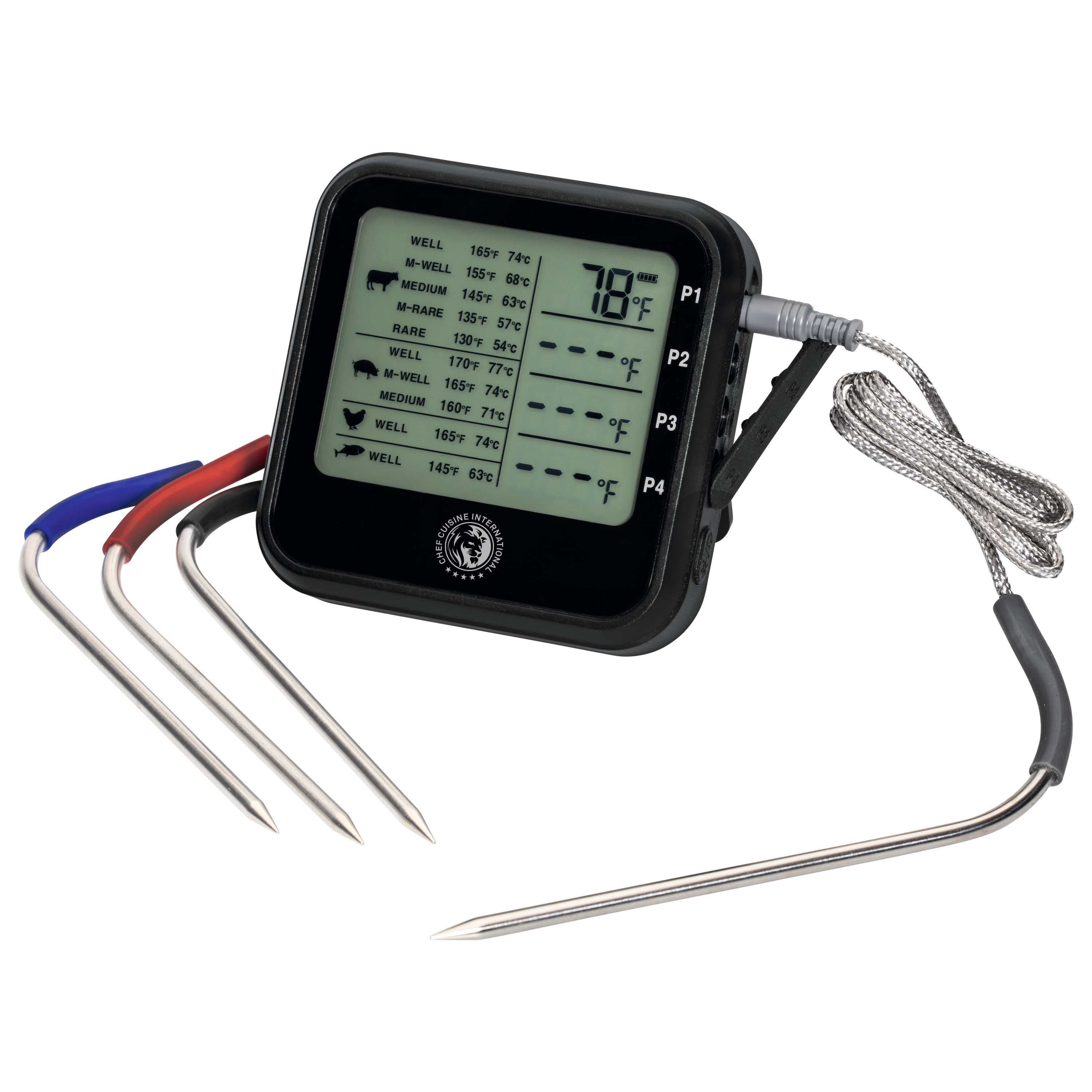 chef-cuisine-grillzubeh-r-bbq-grillthermometer-digital-4-sonden image 1