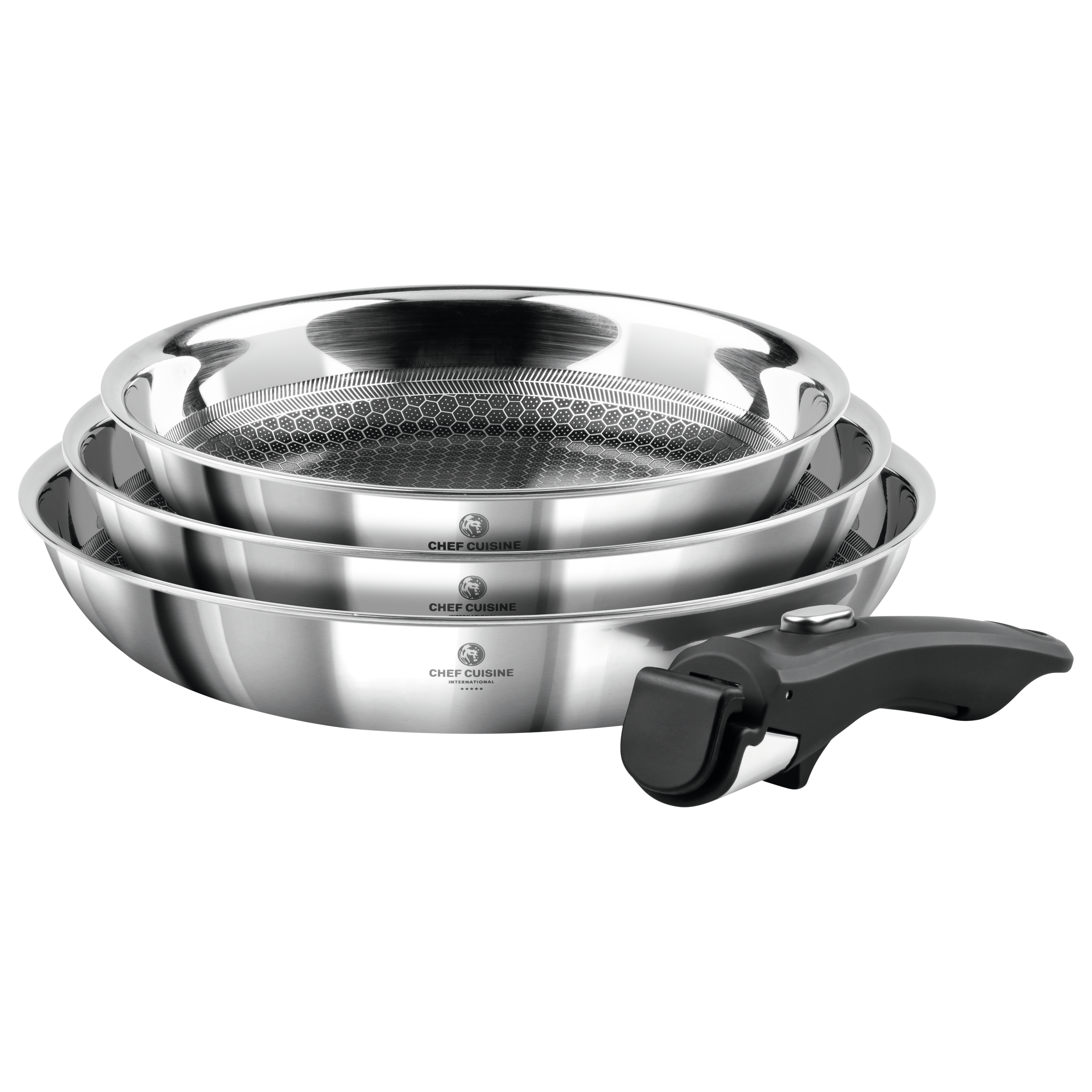 chef-cuisine-honeycomb-pfannen-set-3-tlg-20-24-28-cm-griff image 2