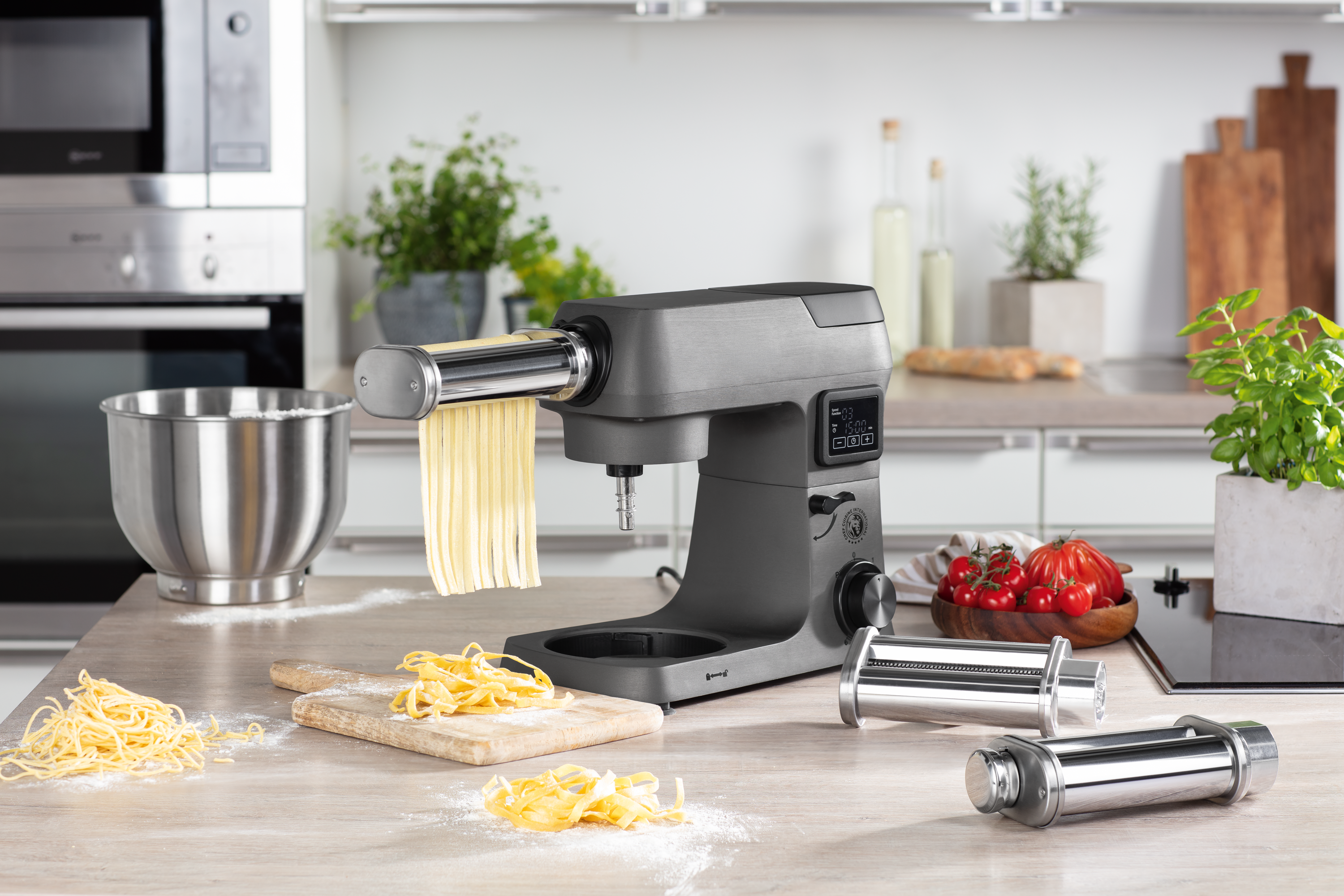 chef-cuisine-pasta-maker-set-3-tlg-lasagne-fettuccine-spaghetti-edelstahl image 6