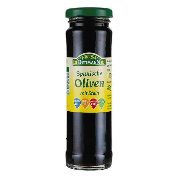 feinkost-dittmann-spanische-oliven-schwarz-mit-stein image 1