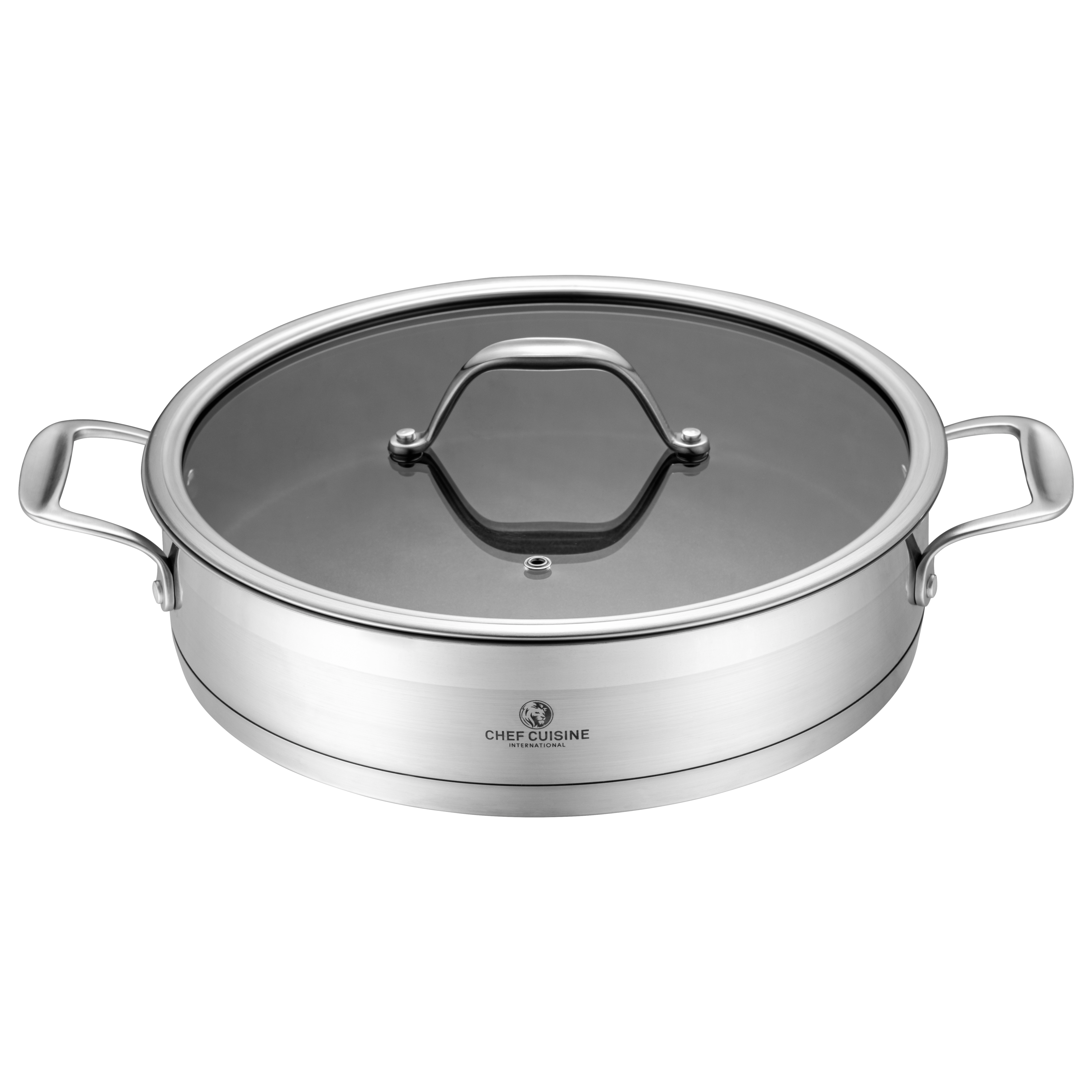 chef-cuisine-pfannen-servierpfanne-28-cm-teflon-glasdeckel image 1