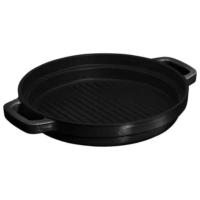 chef-cuisine-gusseisen-steakpfanne-26-cm-gerillt-emailliert image 1