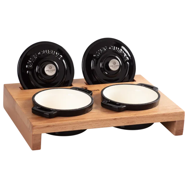 chef-cuisine-gusseisen-mini-cocotte-set-3-tlg-emailliert image 1