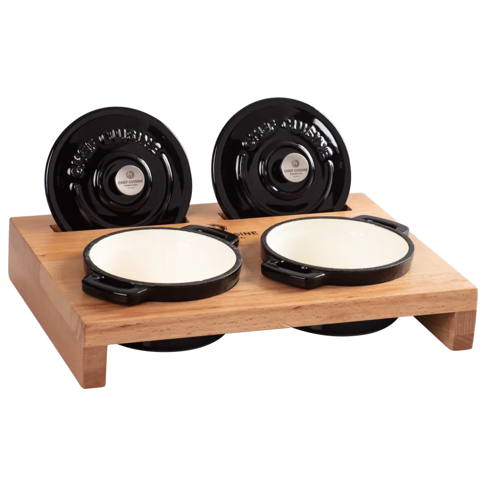 chef-cuisine-gusseisen-mini-cocotte-set-3-tlg-emailliert image 1