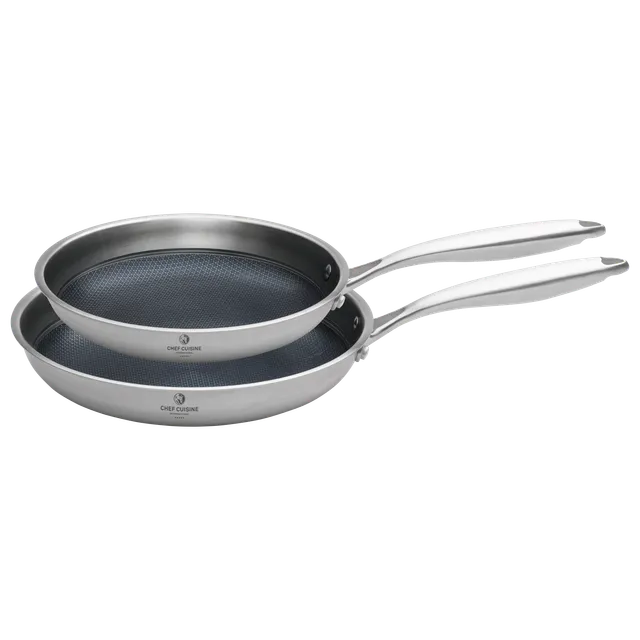 chef-cuisine-honeycomb-bratpfannen-set-2-tlg-edelstahl-induktion image 1