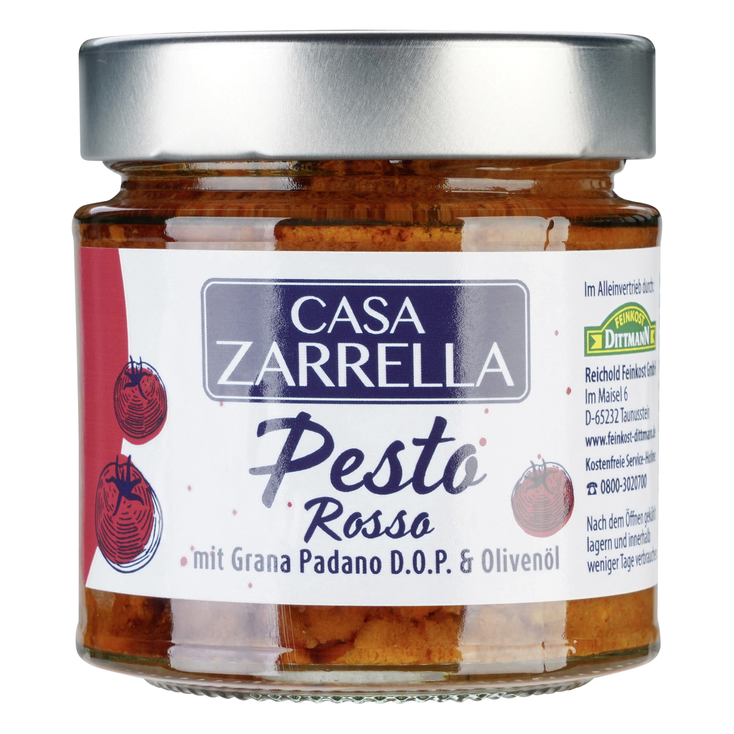 casa-zarrella-pesto-rosso-getrocknete-tomaten-glutenfrei image 1