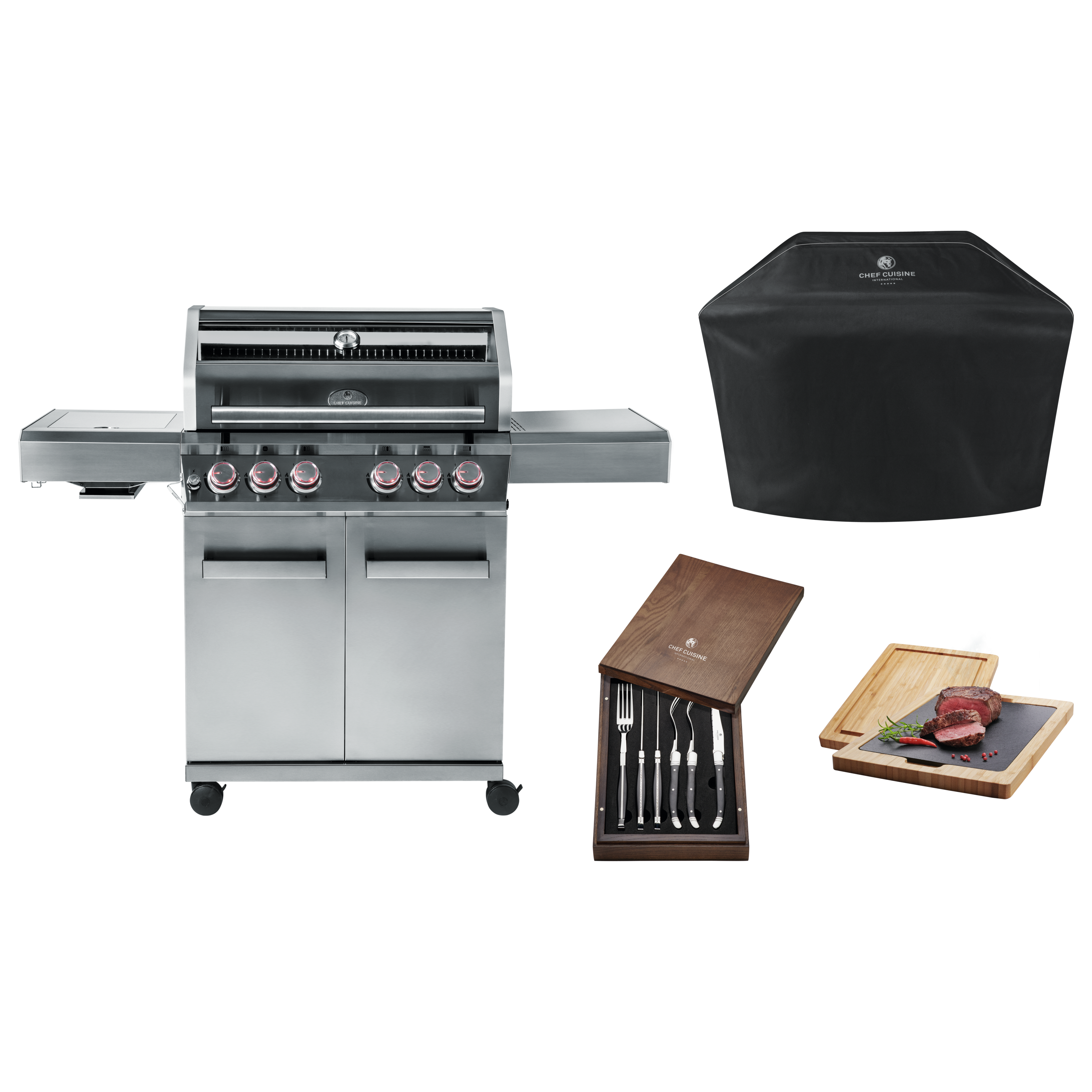 chef-cuisine-grills-bbq-grill-dine-bundle-gasgrill-4-2-edelstahl image 1