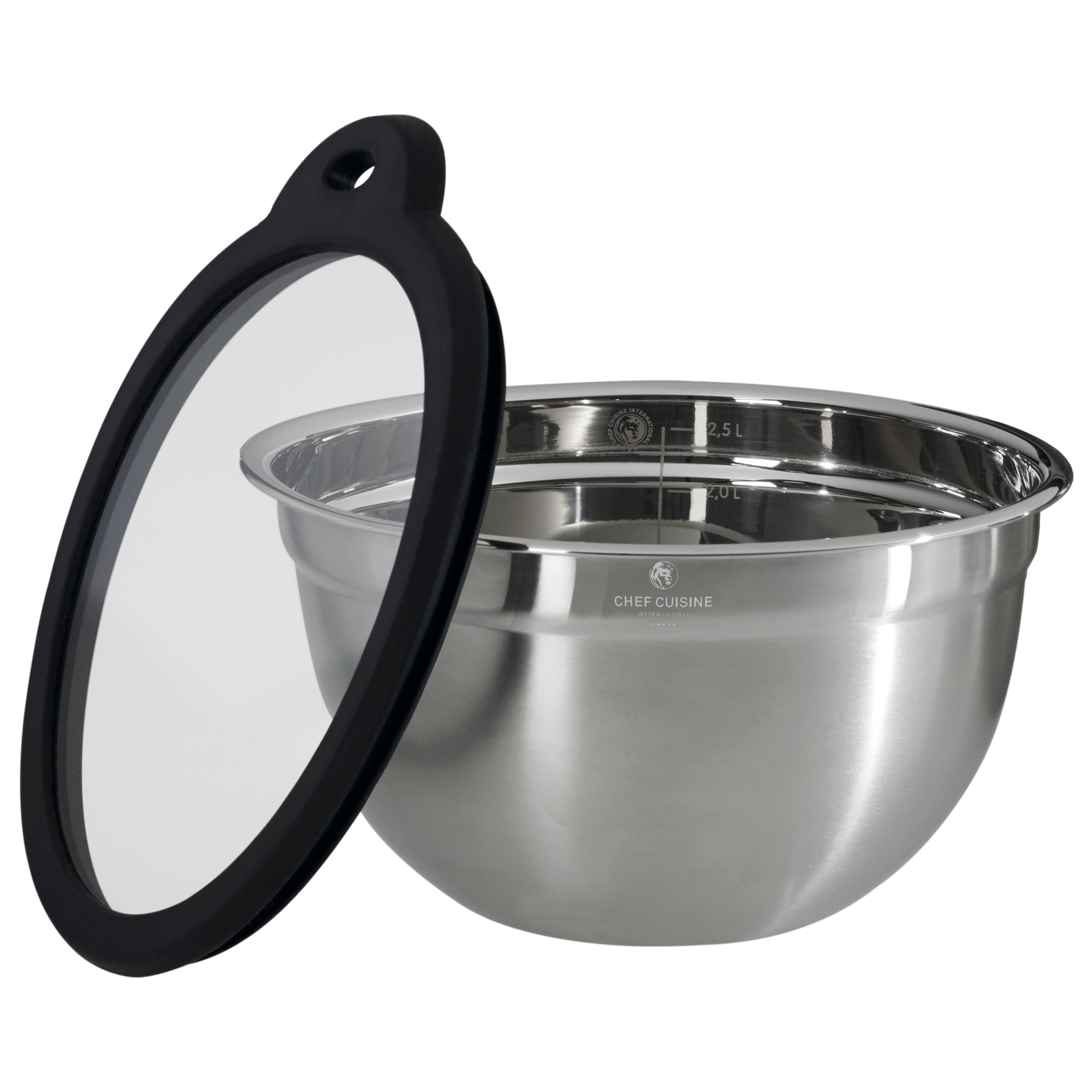 chef-cuisine-sch-ssel-set-edelstahl-3er-glasdeckel-1-25-4-l image 2