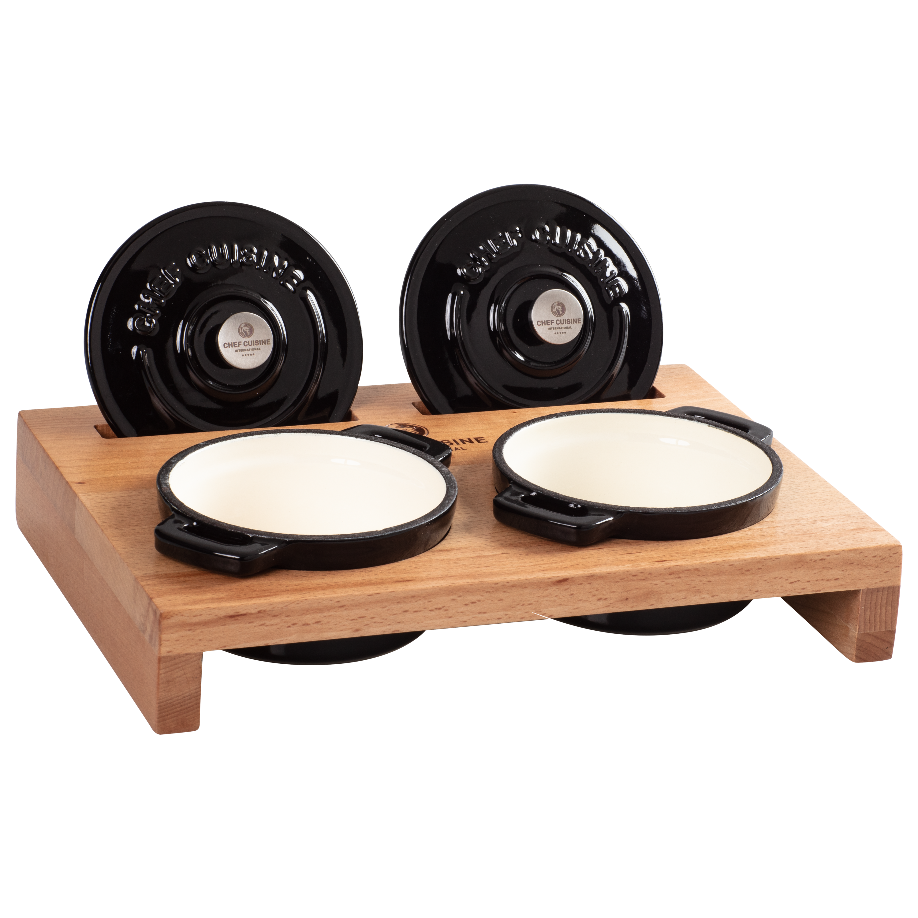 chef-cuisine-gusseisen-mini-cocotte-set-3-tlg-emailliert image 1