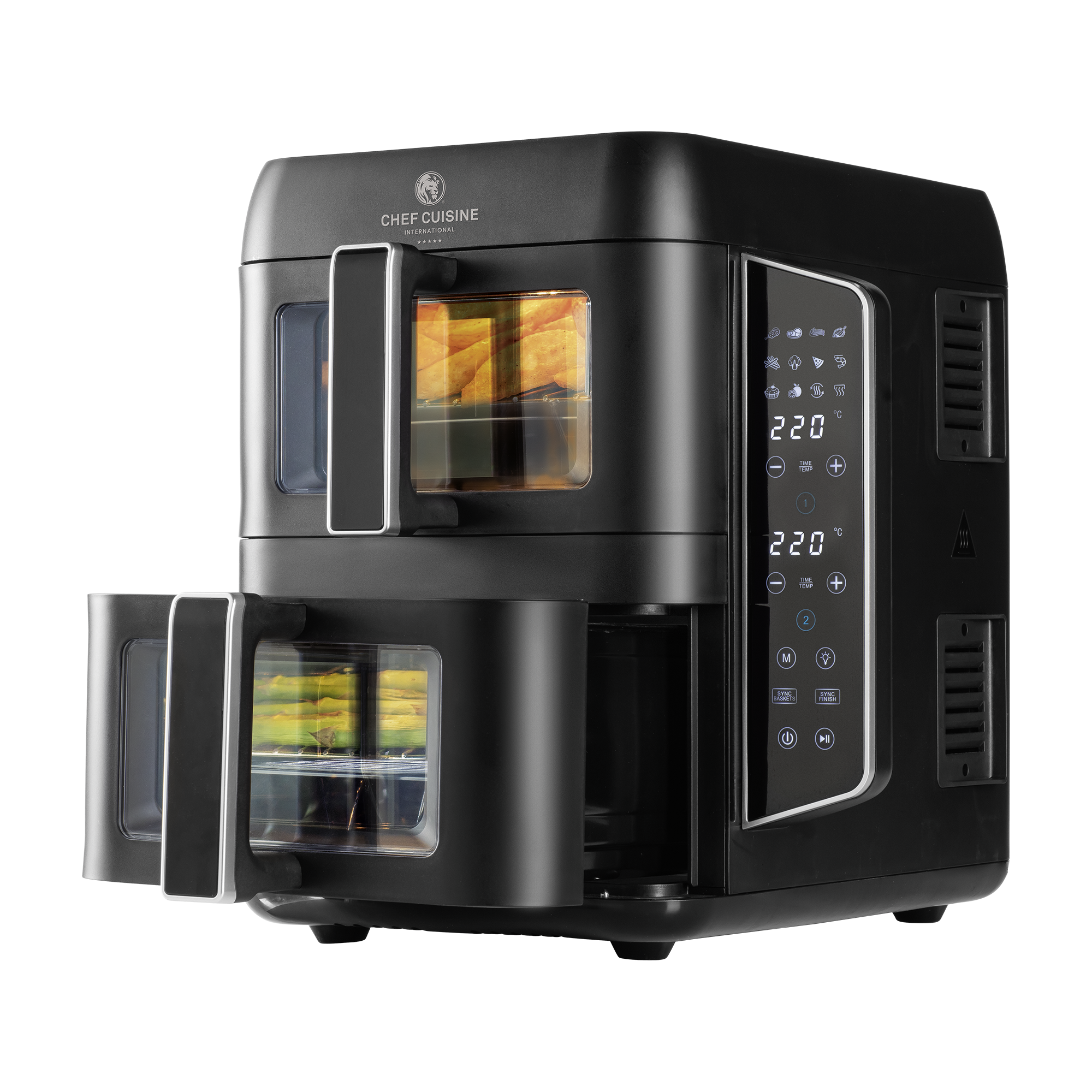 chef-cuisine-hei-luftfritteusen-air-fryer-dual-zone-9-l-sync image 1