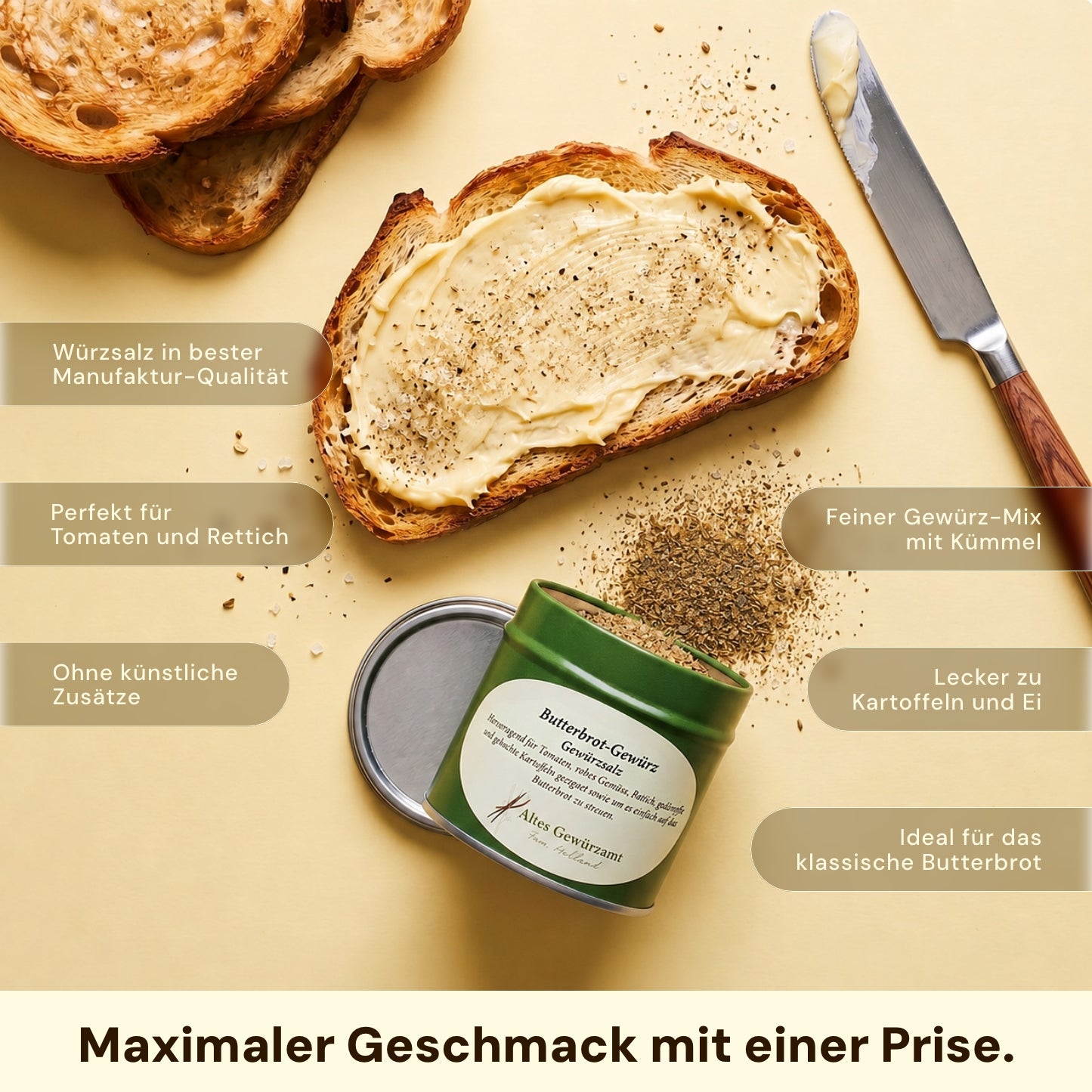 altes-gewu00fcrzamt-serie-butterbrot-gewu00fcrz-wu00fcrzsalz-100-g-mit-ku00fcmme image 2