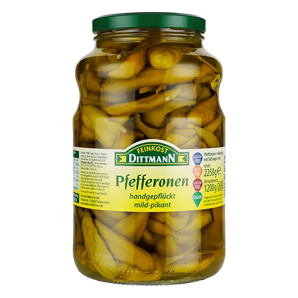 feinkost-dittmann-pfefferonen-mild-pikant-eingelegt image 1