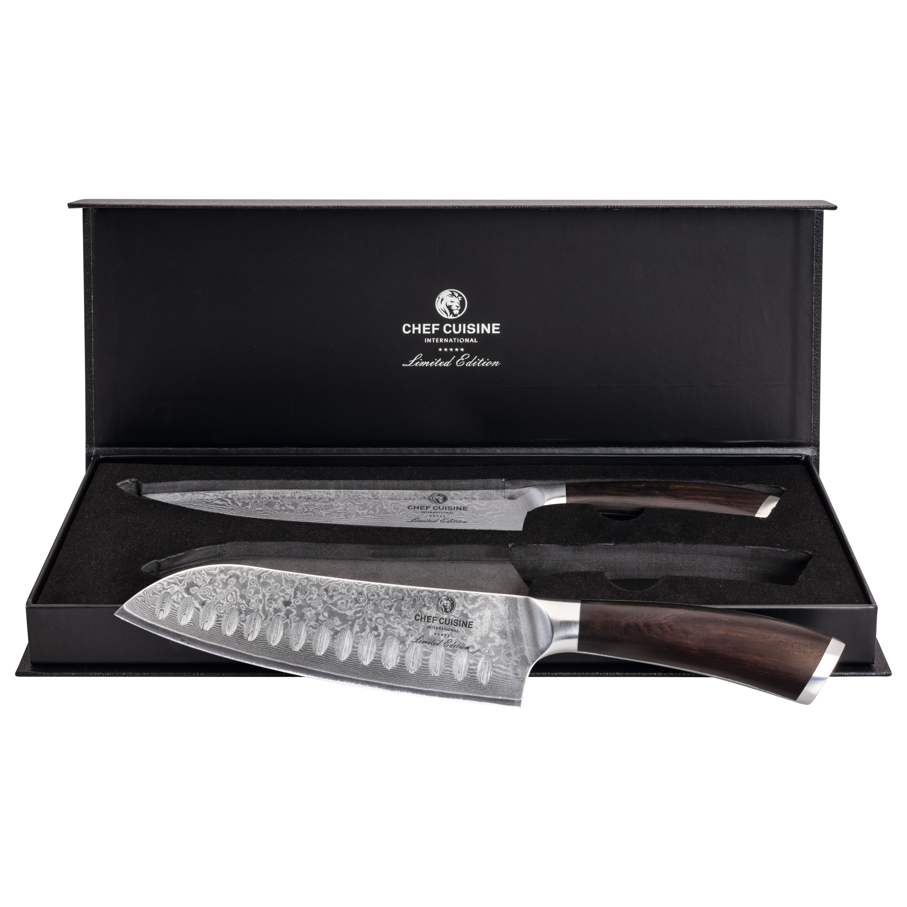 chef-cuisine-damast-messer-set-2-tlg-ebenholz-chef-santoku-67-lagen image 2