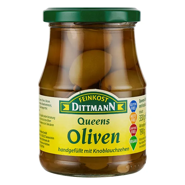 feinkost-dittmann-queens-oliven-mit-knoblauch-gef-llt image 1