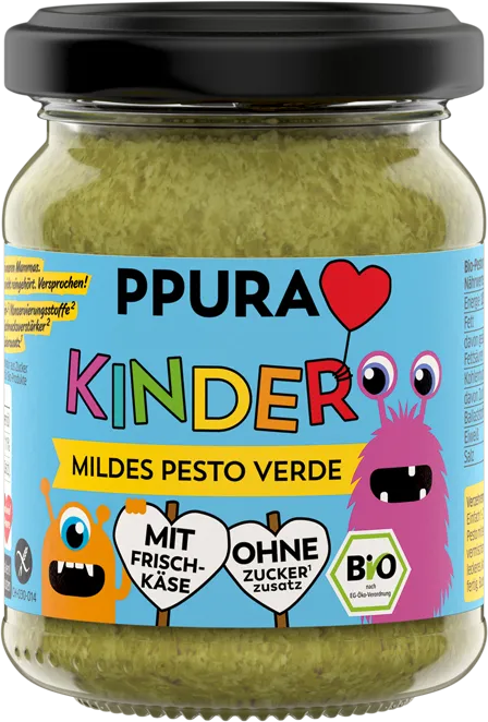 ppura-kinder-pesto-verde-sauce-mild-basilikum image 1