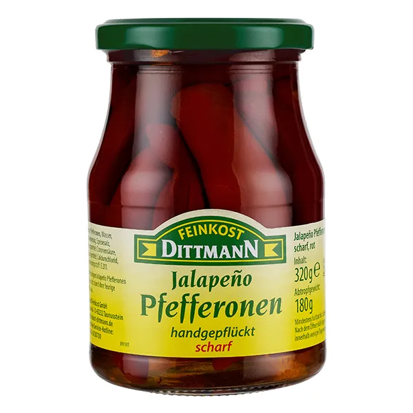 feinkost-dittmann-jalapeno-pfefferonen-rot-scharf image 1