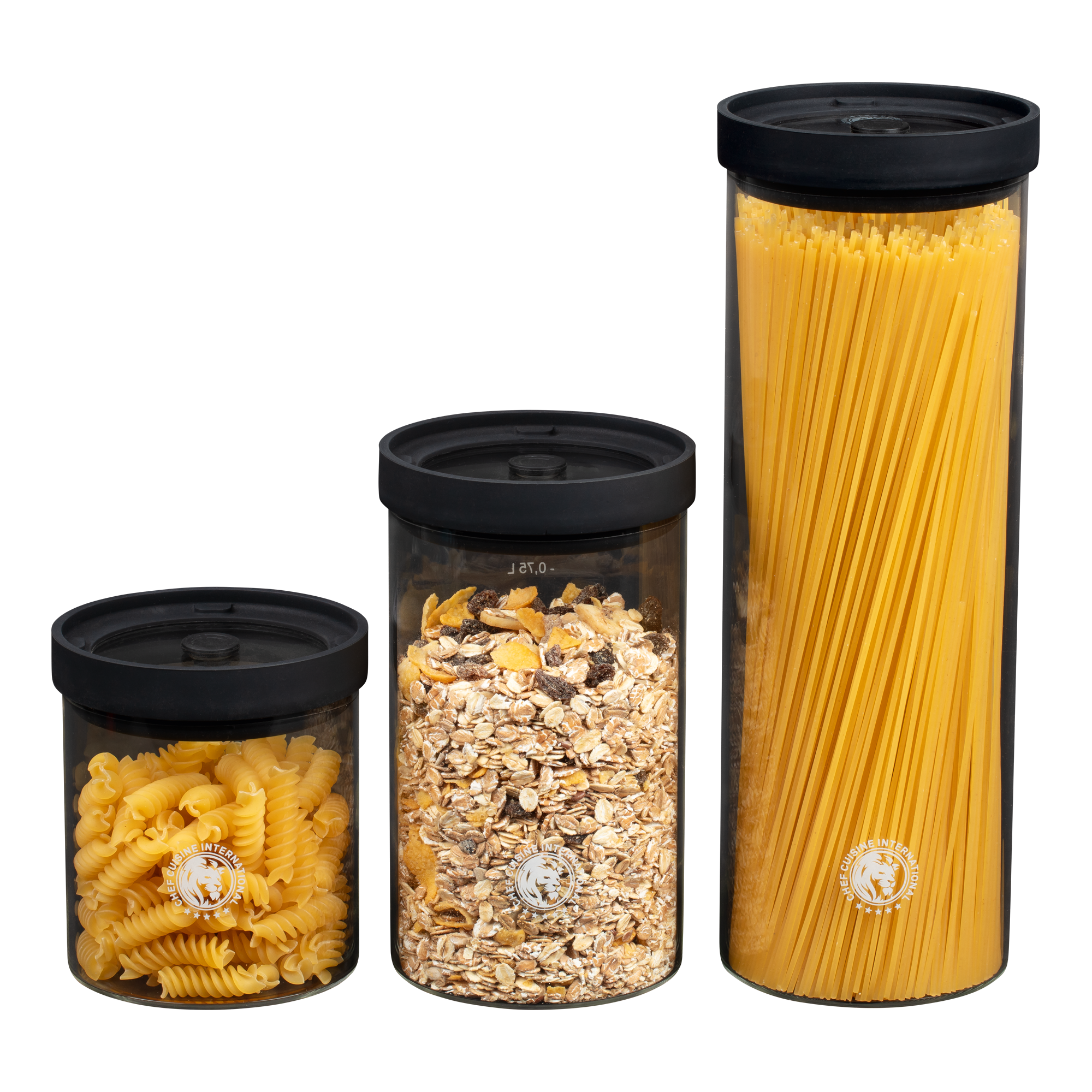 chef-cuisine-vakuum-serie-glas-vorratsdosen-3er-set-vakuum image 2