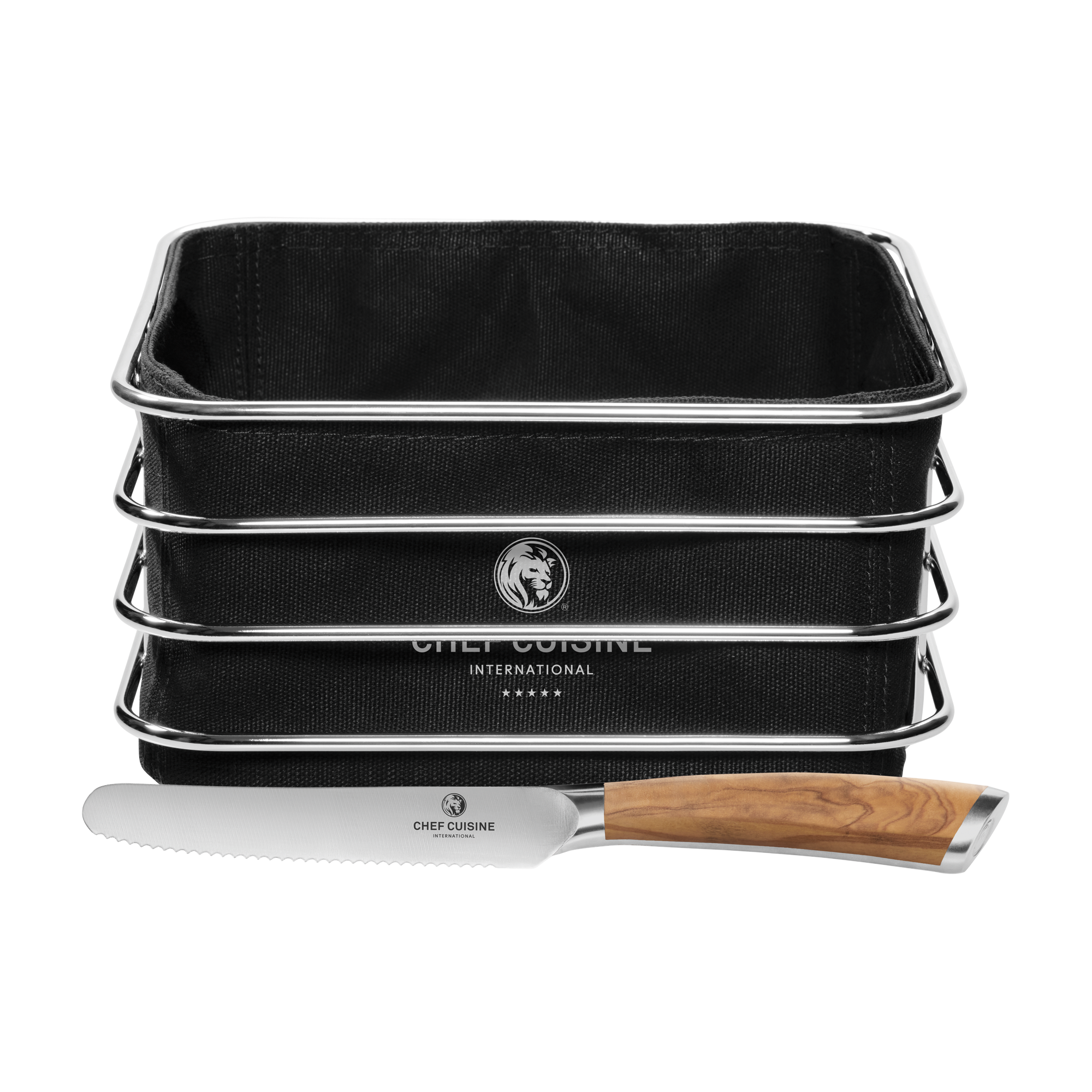 chef-cuisine-servieren-brotkorb-set-fr-hst-cksmesser-olivenholz image 2