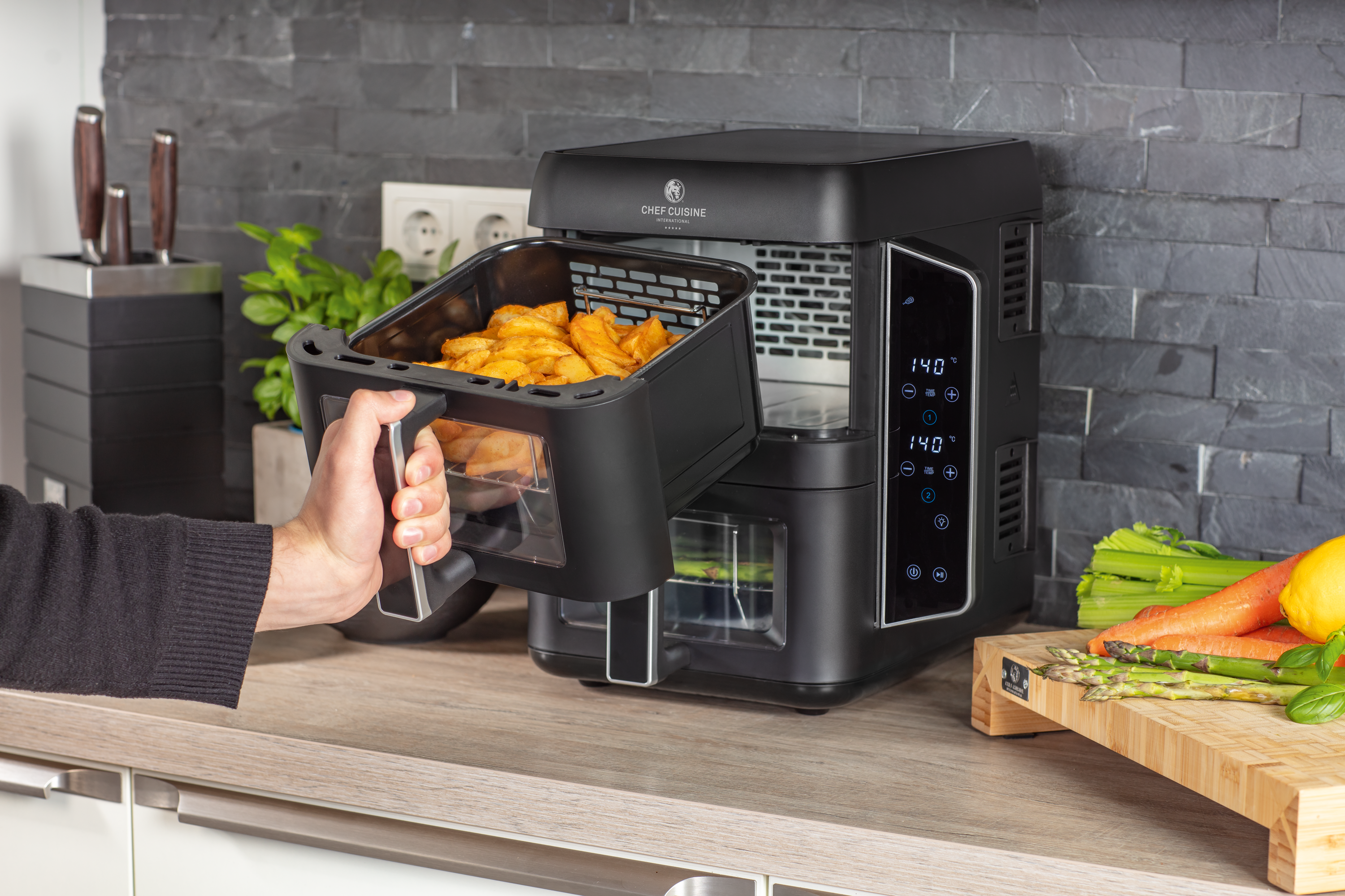 chef-cuisine-hei-luftfritteusen-air-fryer-dual-zone-9-l-sync image 6