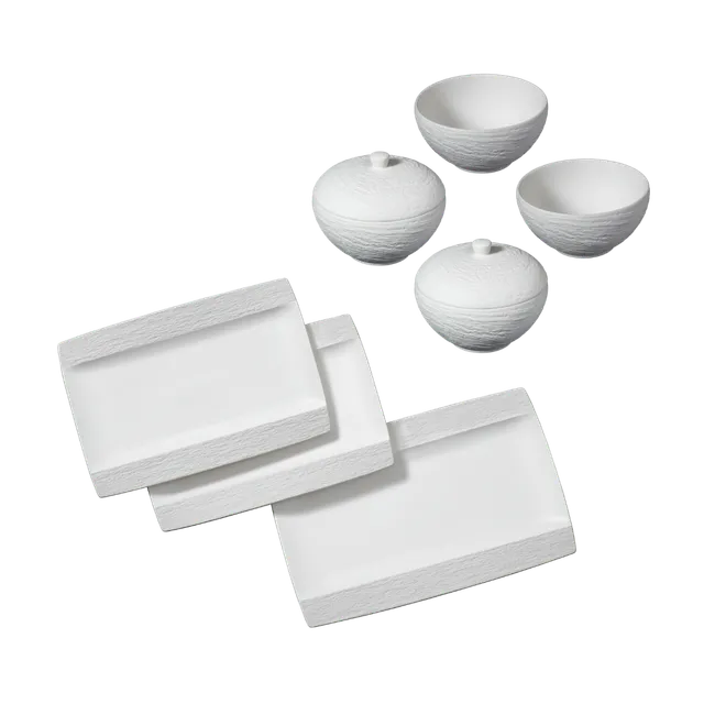 chef-cuisine-servieren-porzellan-servier-set-7-tlg-schieferoptik image 1