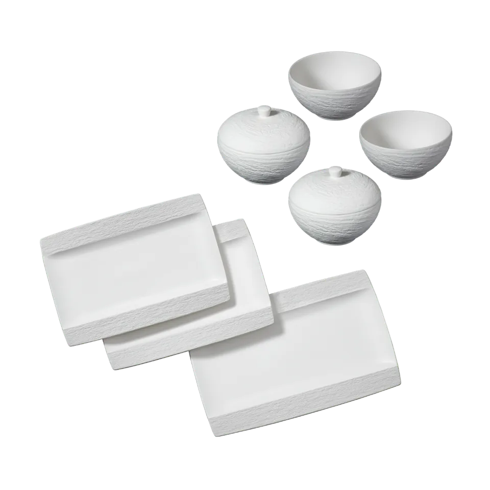 chef-cuisine-servieren-porzellan-servier-set-7-tlg-schieferoptik image 1