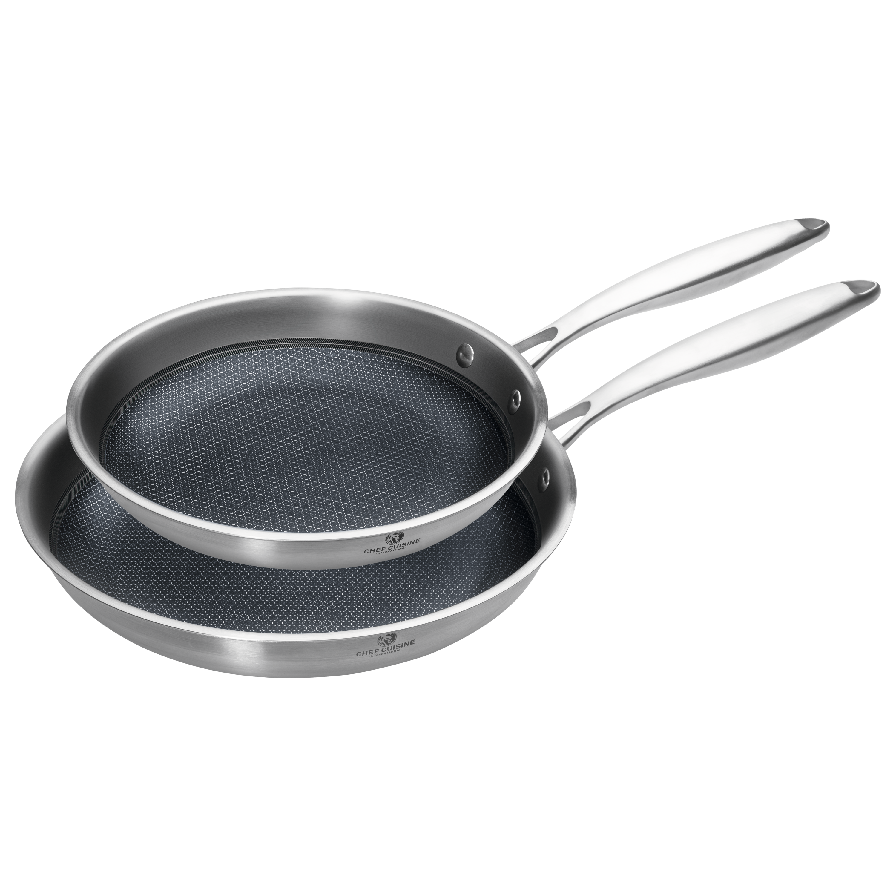 chef-cuisine-honeycomb-bratpfannen-set-2-tlg-edelstahl-induktion image 2
