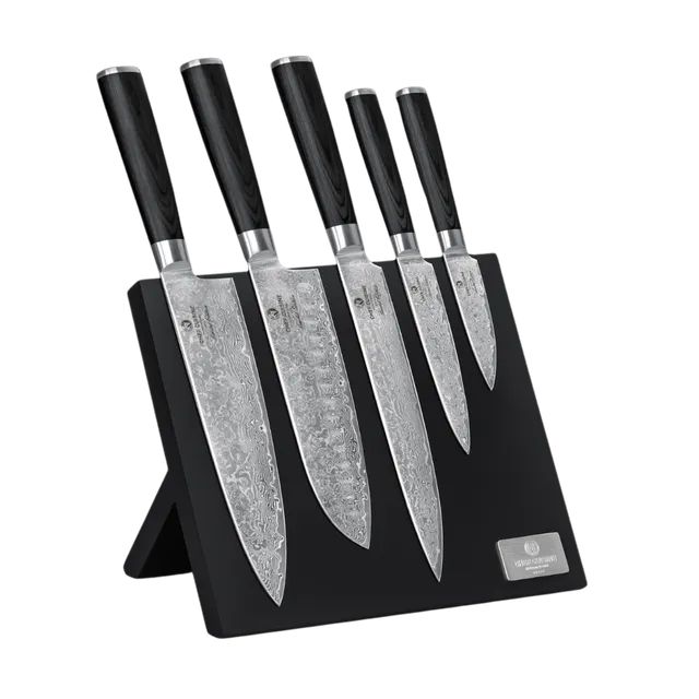 chef-cuisine-damast-messerset-6-tlg-mit-block-67-lagen image 1