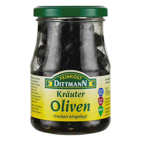 feinkost-dittmann-kr-uter-oliven-schwarz-ohne-stein image 1
