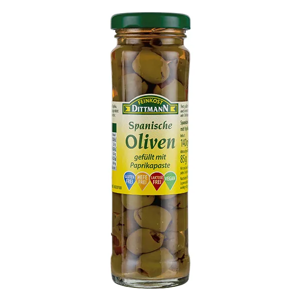 feinkost-dittmann-gr-ne-oliven-gef-llt-mit-paprikapaste image 1