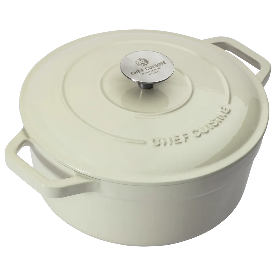 chef-cuisine-gusseisen-br-ter-24-cm-creme-emailliert-mit-deckel image 1