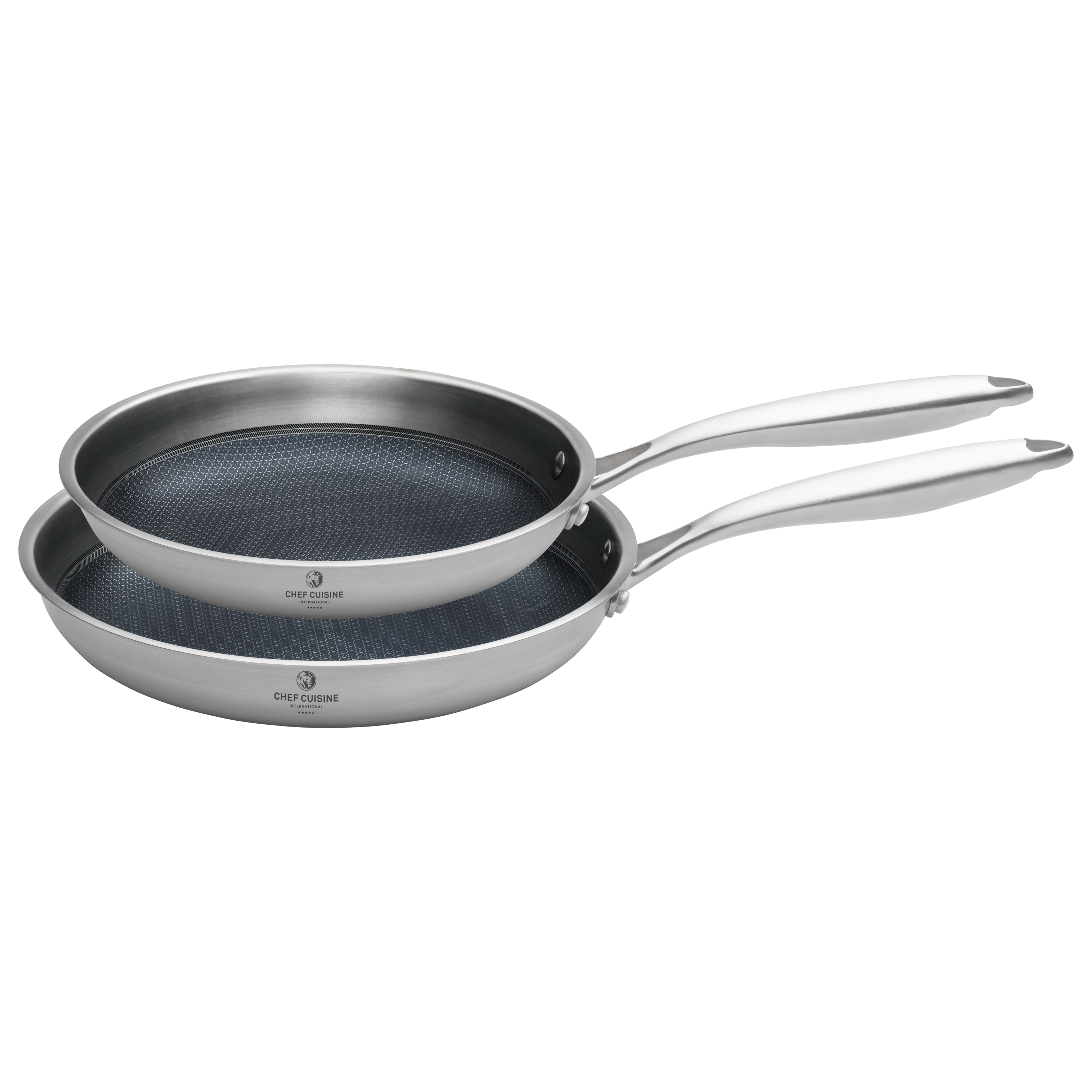 chef-cuisine-honeycomb-bratpfannen-set-2-tlg-edelstahl-induktion image 1