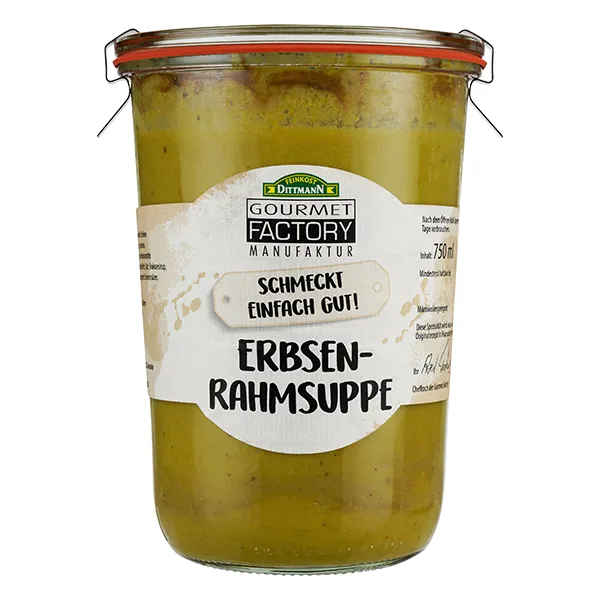 gourmet-factory-erbsenrahmsuppe-weckglas-schinken-2er-pack image 1