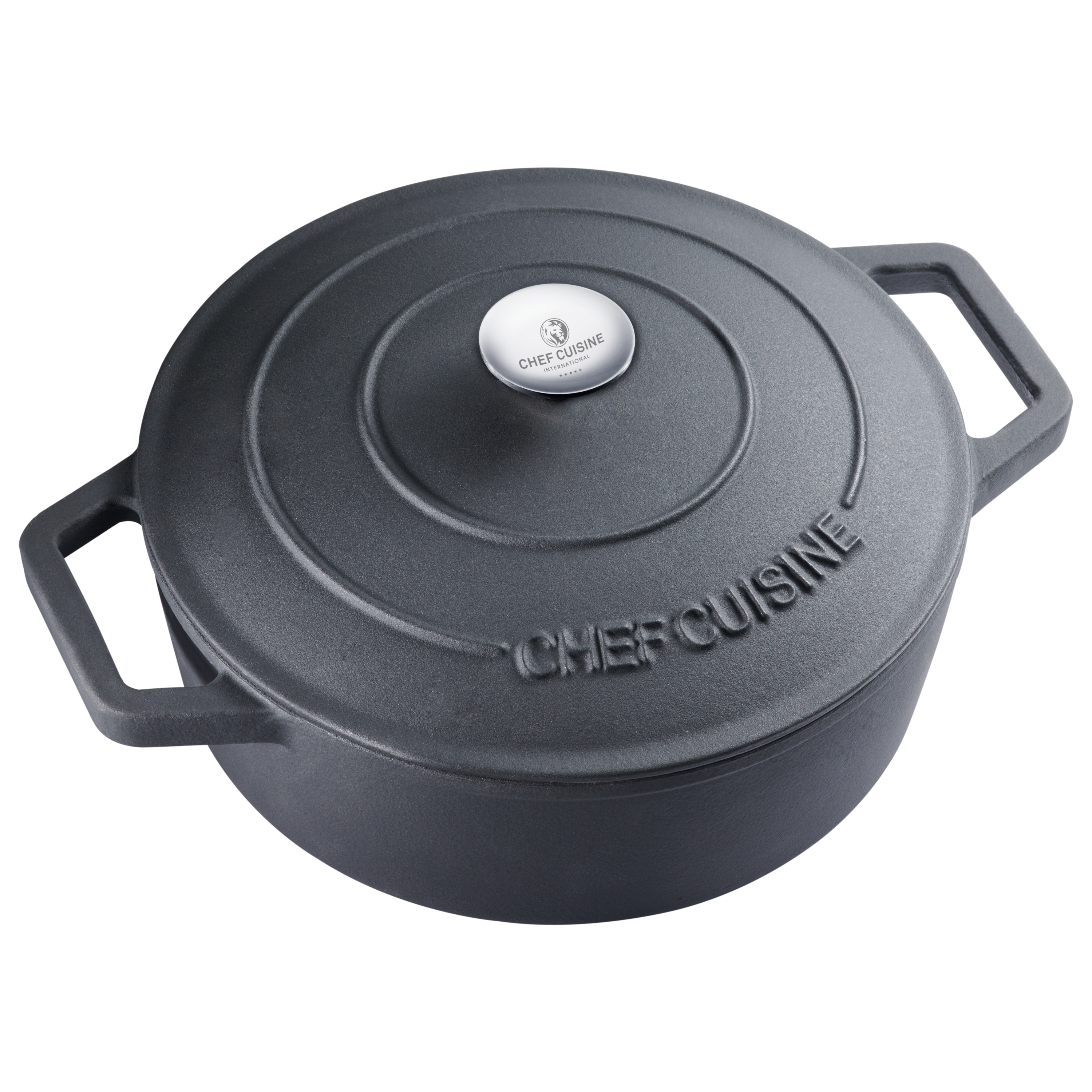 chef-cuisine-gusseisen-schmorpfanne-28-cm-emailliert-mit-deckel image 1