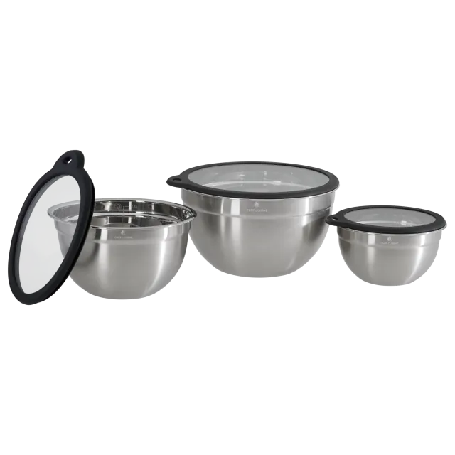 chef-cuisine-sch-ssel-set-edelstahl-3er-glasdeckel-1-25-4-l image 1